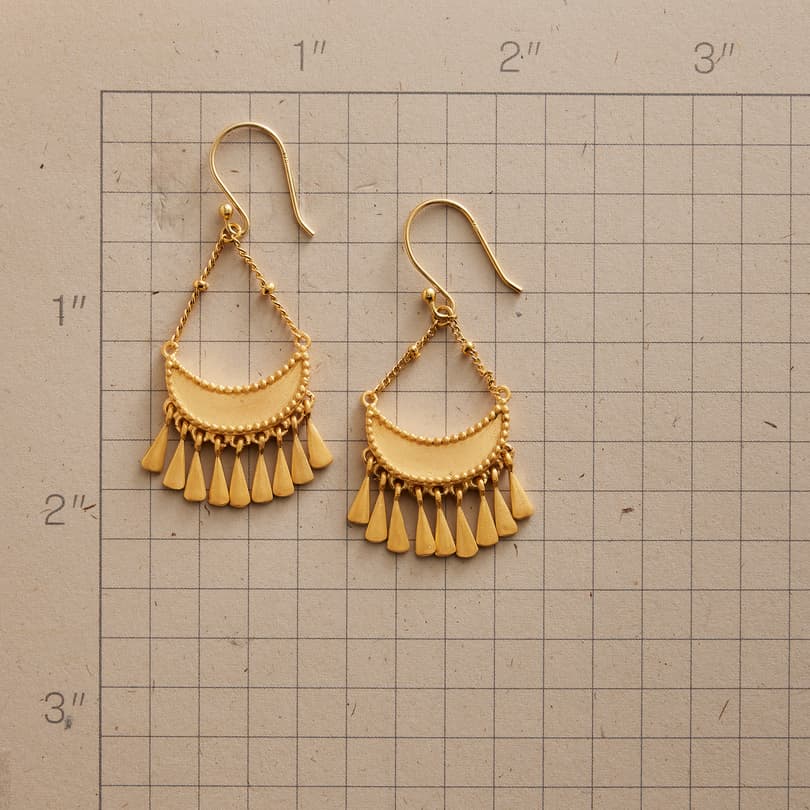 Crescent Fringe Earrings View 2