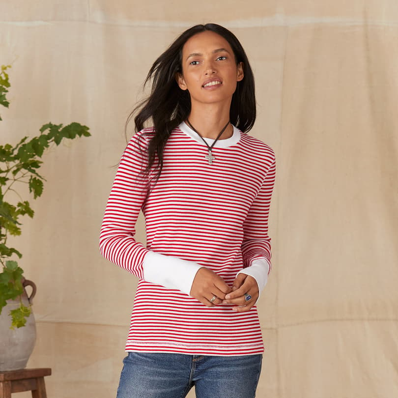 Striped Thermal Top