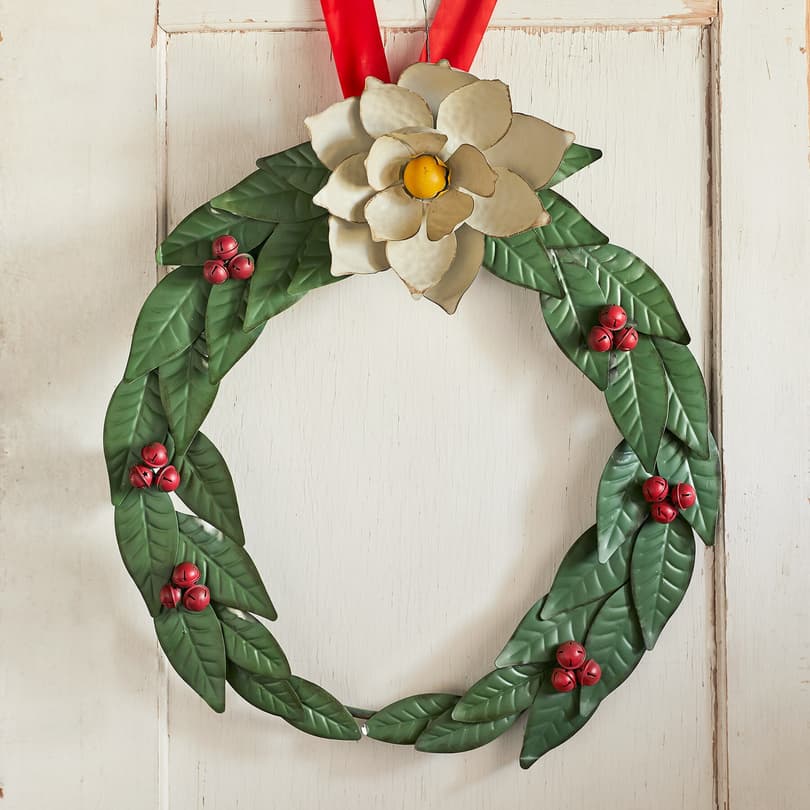 MAGNOLIA HOLLY BERRY WREATH view 1