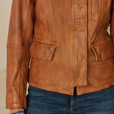 Angela Leather Jacket, Petites