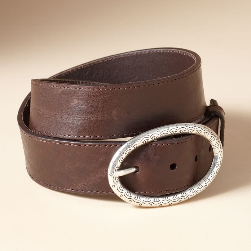 BELT WITH ELLIPTICAL BUCKLE view 1