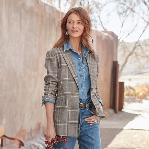 Whitman Plaid Blazer View 1