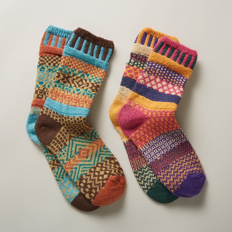 Sherbet Stripe Socks, Set Of 2 View 1