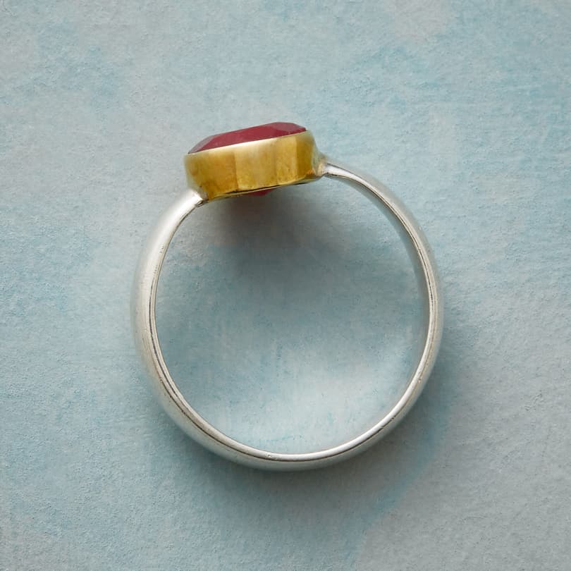 TWO TONE RUBY RING view 1