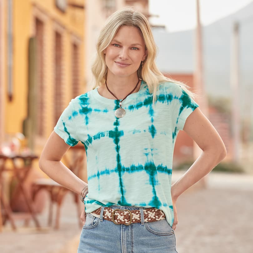 Blue Sky Tie Dye Tee Small