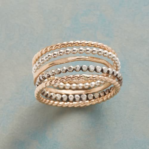 SCATTER OR STACK RINGS, SET OF 5 view 1