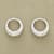 WHITE GOLDEN AXIS HOOP EARRINGS view 1