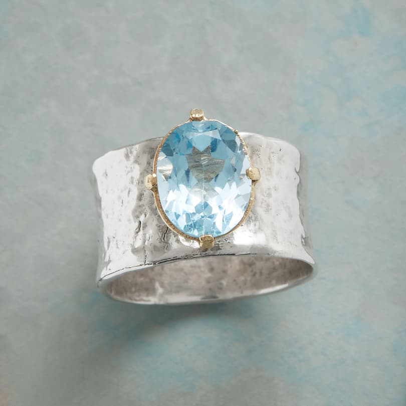 BLUE TOPAZ CHALICE RING view 1