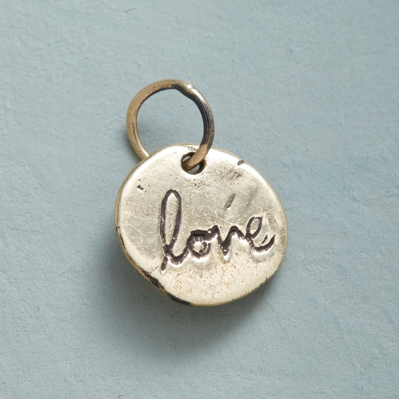 GOLD LETTERS OF LOVE CHARM view 1