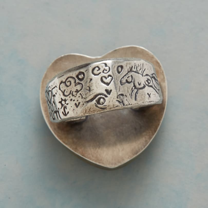 TURQUOISE HEARTBEAT RING view 3