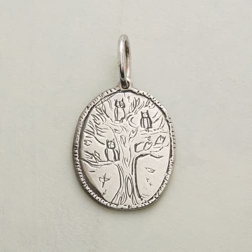 STERLING SILVER STRONG + WISE CHARM view 1