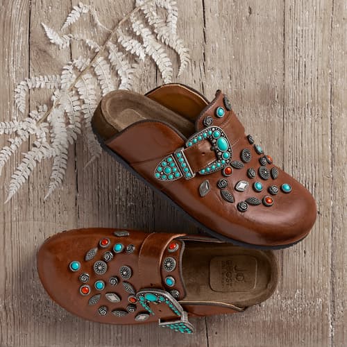 Stagecoach Studded Mules View 7C_SDDL
