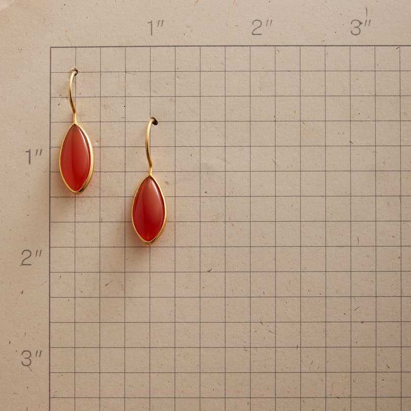 Long Form Carnelian Earrings View 2