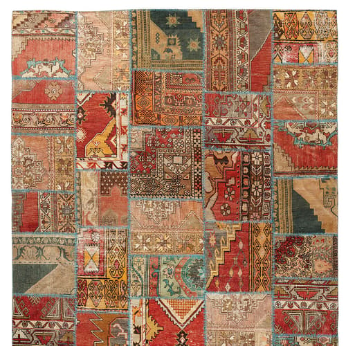 ANATOLIA PATCHWORK HAND-KNOTTED RUG view 1
