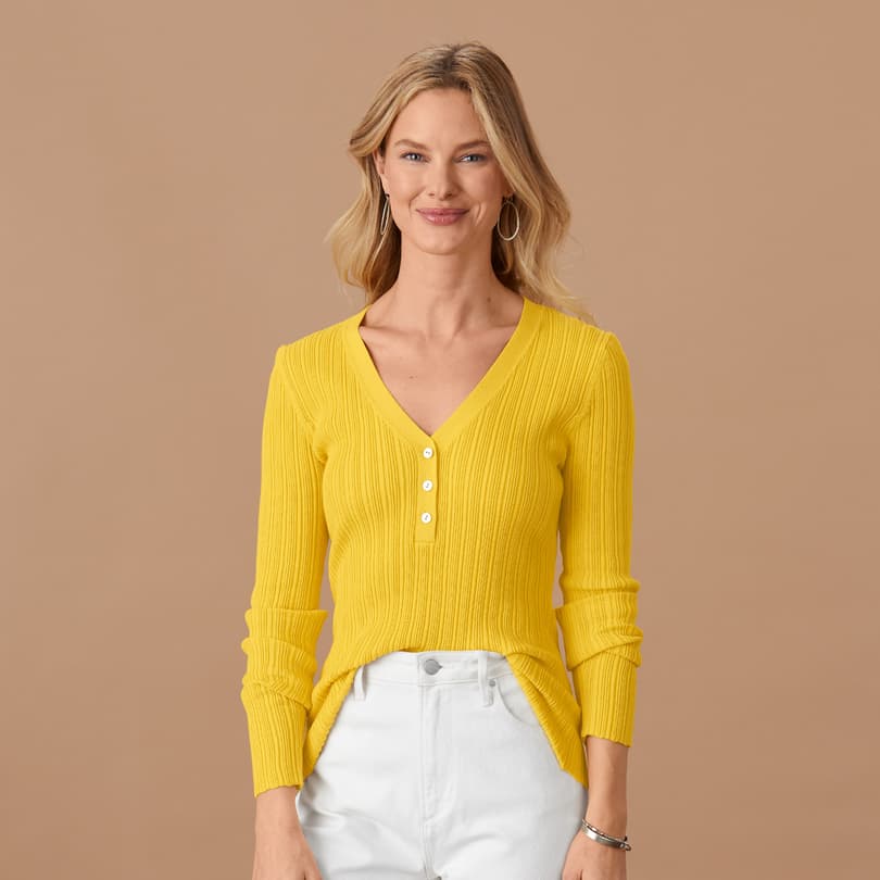 Averie Rib Henley, Petite View 4