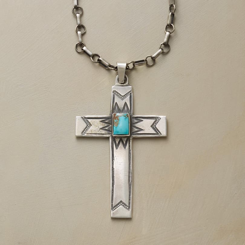 SOUTHWESTERN CROSS NECKLACE view 1
