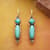 LONG LINE TURQUOISE EARRINGS view 1