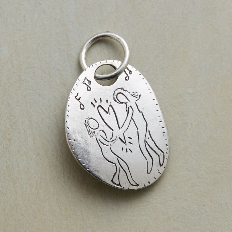 STERLING SILVER HEART DANCE CHARM view 1
