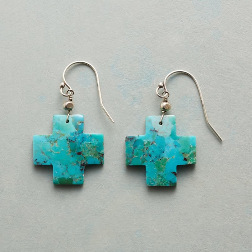 TURQUOISE CROSSROADS EARRINGS view 1