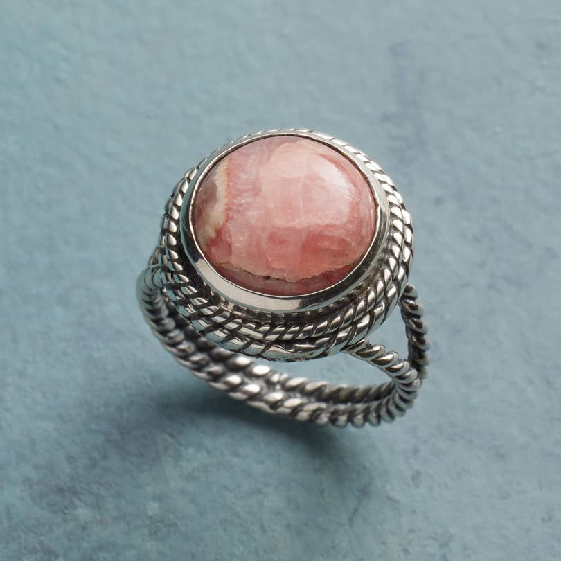 Rhodochrosite In The Round Ring View 1