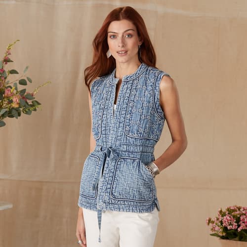 Adrienne Gilet View 7Denim-Blue