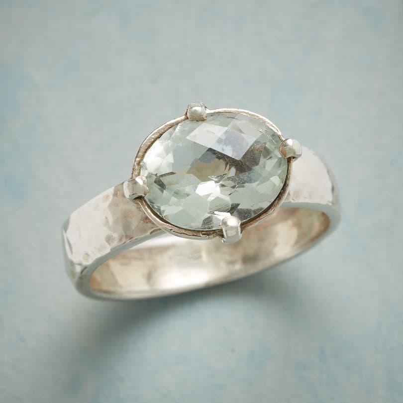 GREEN AMETHYST CHALICE RING view 1