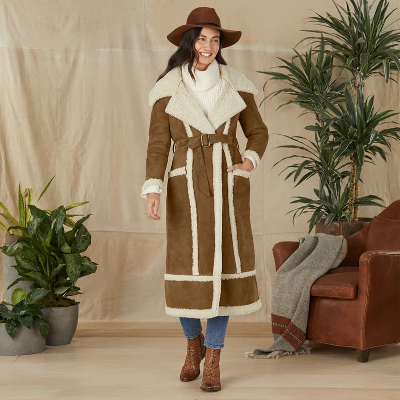 Calista Shearling Coat View 9Tan