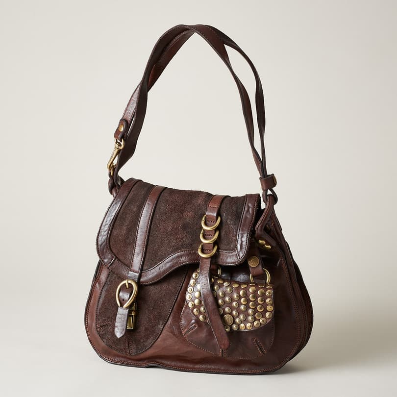 ARYA SHOULDER BAG view 1 DARK BROWN