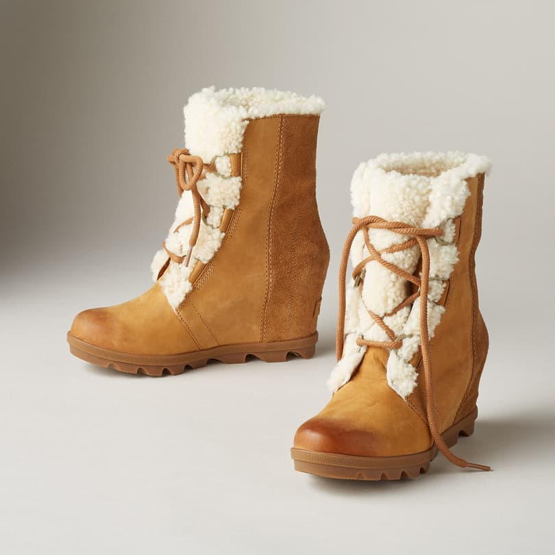 JOAN OF ARCTIC II SHEARLING WEDGE BOOTS view 1