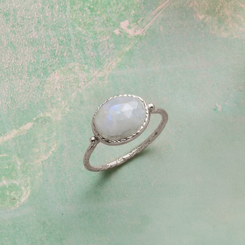 Silver Lining Moonstone Ring View 2