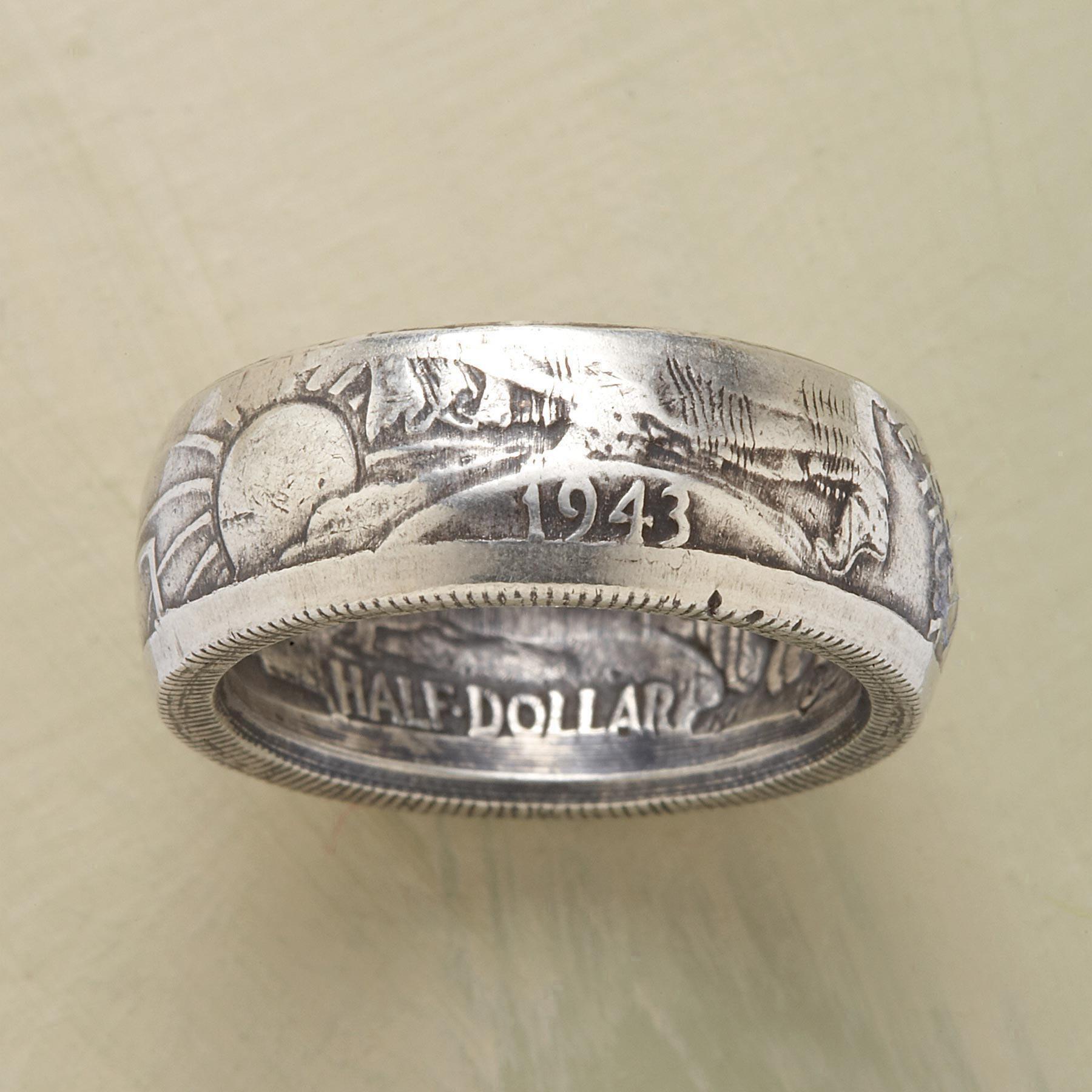 Half on sale dollar ring