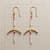 Brass Bow Earrings View 2