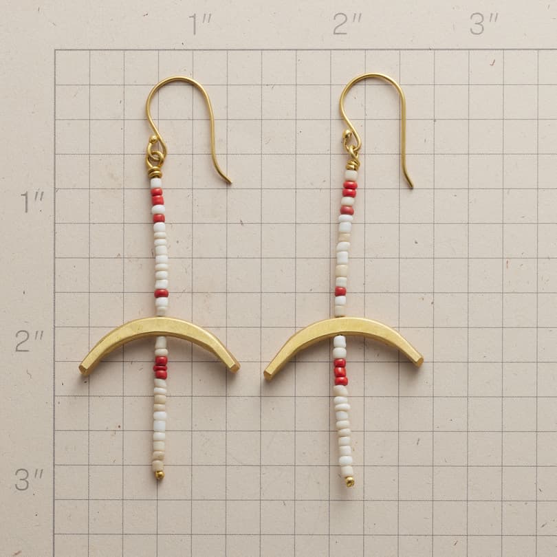 Brass Bow Earrings View 2