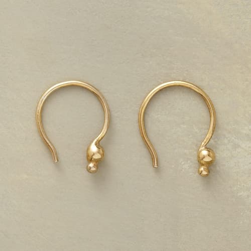 18KT GOLD PLATE DOUBLE DOT EARRINGS view 1