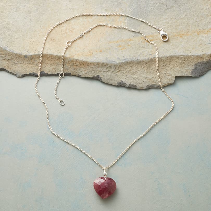 FULL HEART RUBY NECKLACE view 1