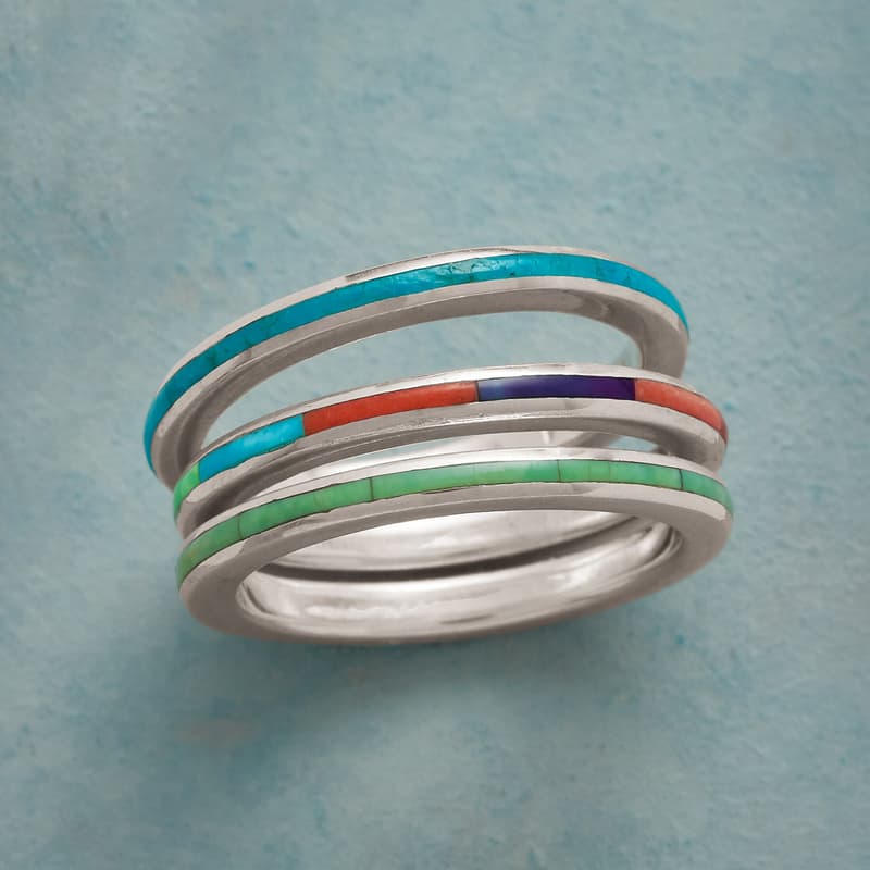 DESERT PALETTE STACKING RINGS, SET OF 3 view 1