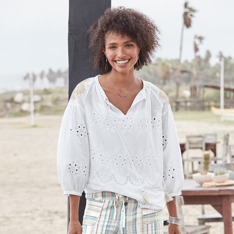 Eyelet To Perfection Top | Sundance Catalog