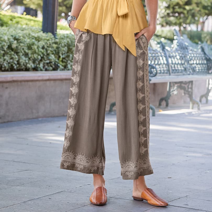 MEDALLION CROPPED PANT view 1