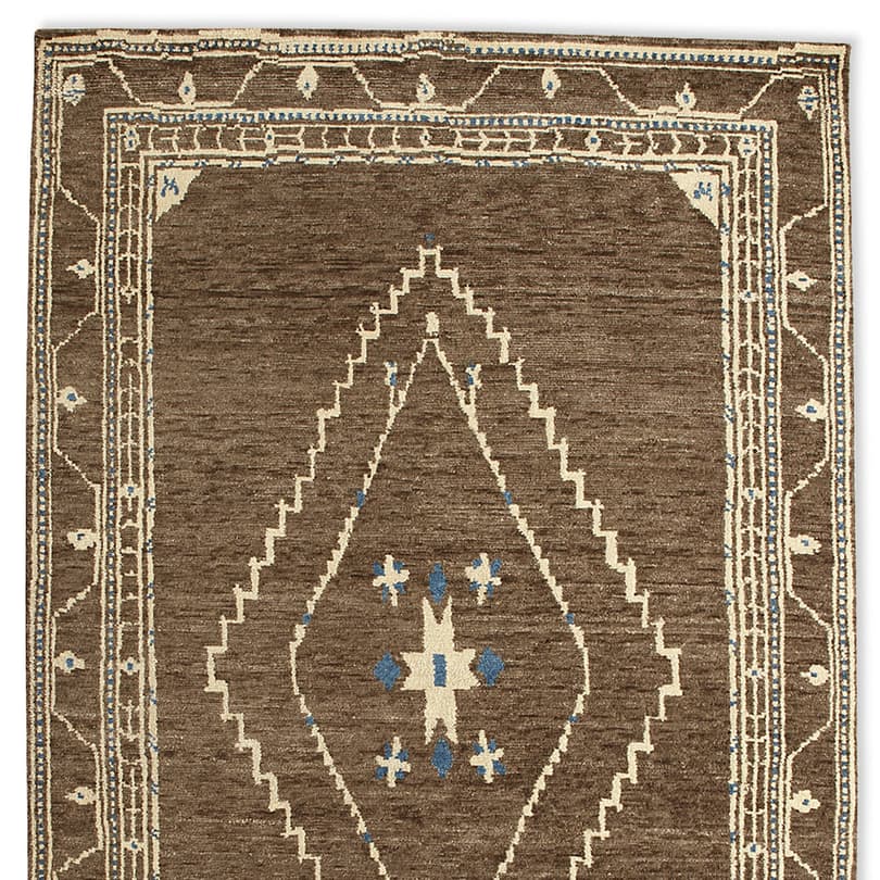 LURIA TIBETAN HAND KNOTTED RUG, LARGE view 1 BLUE