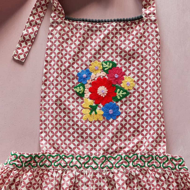 WHIMSY EMBROIDERED APRON view 4