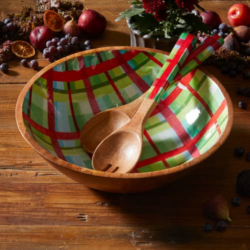 Mad For Plaid Bowl &amp; Serving Set View 1