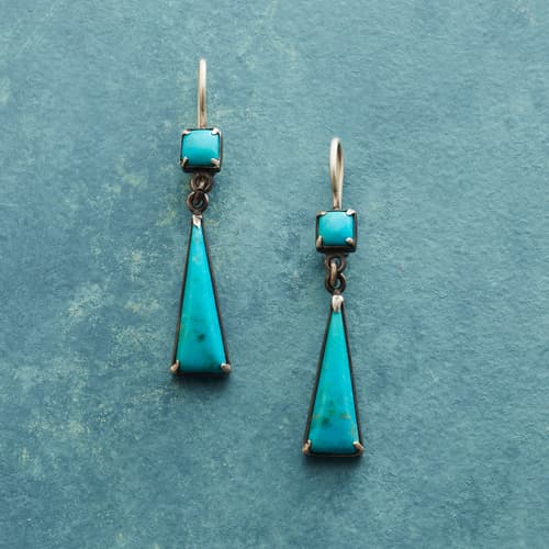 Turquoise Obelisk Earrings View 1