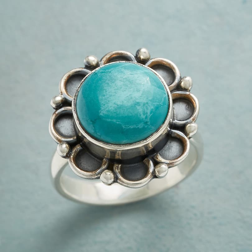 FLOWER POWER TURQUOISE RING view 1