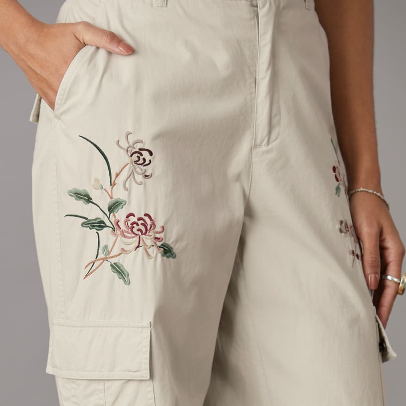 Madeira Blooms Linen Easy Pants