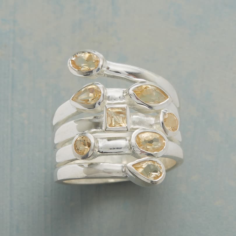 CITRINE SCATTER RING view 1