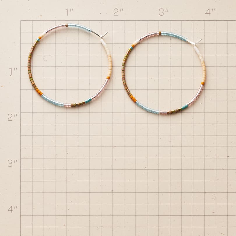 Color Block Hoop Earrings View 2
