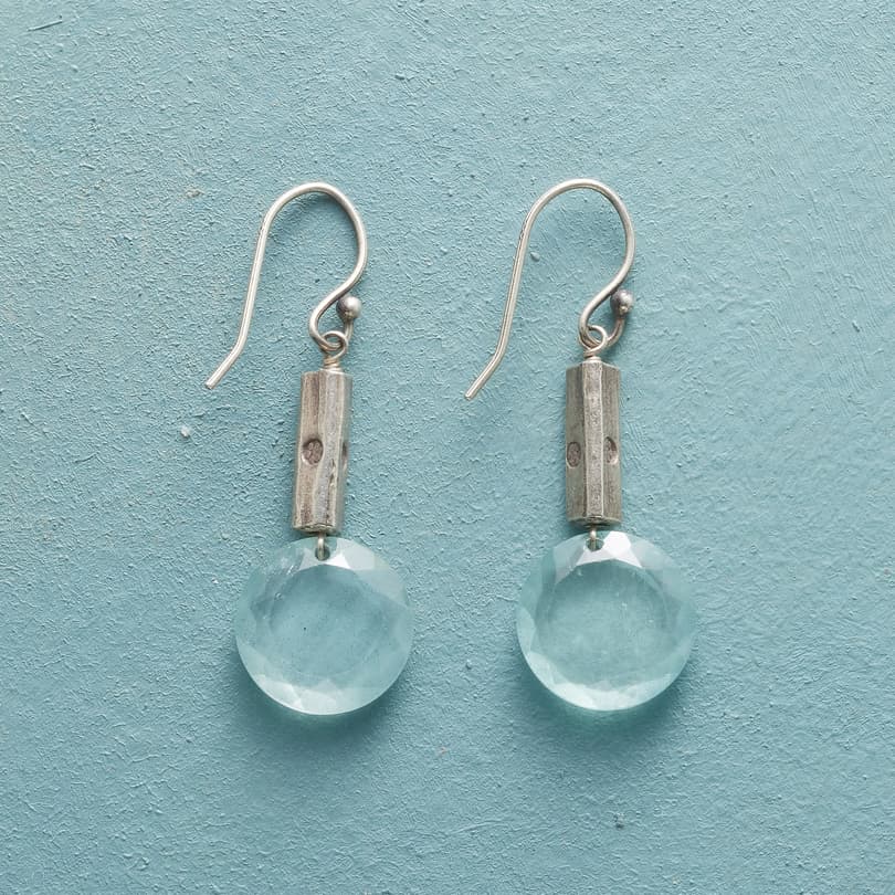 Aqua Drop Earrings View 1