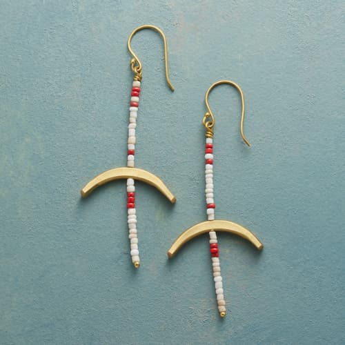 Brass Bow Earrings View 1