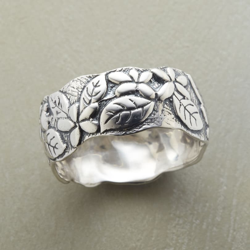 LEAF AND PETAL BAND RING view 1