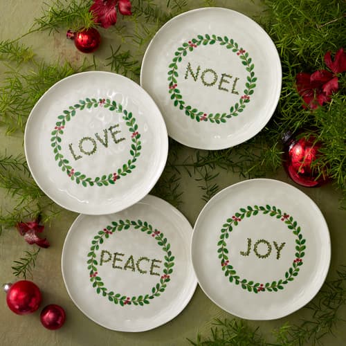 Holiday Sentiments Plate Set